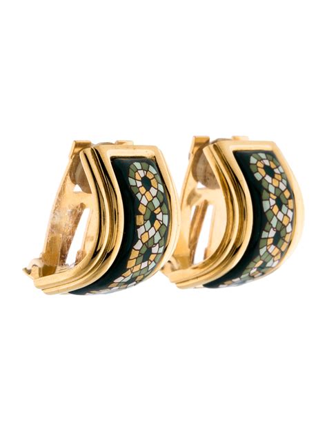 vintage hermes enamel earrings